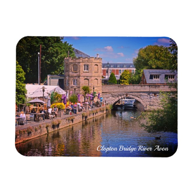 Magnet Flexible Clopton Bridge River Avon Stratford Sur Avon (Horizontal)