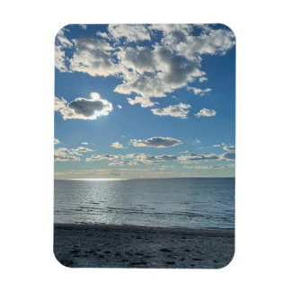 Magnet Flexible Clouds Cloudy Blue Sky Empty Beach 