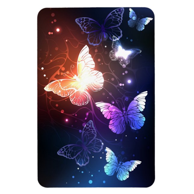 Magnet Flexible Clowing Night Butterflies (Vertical)