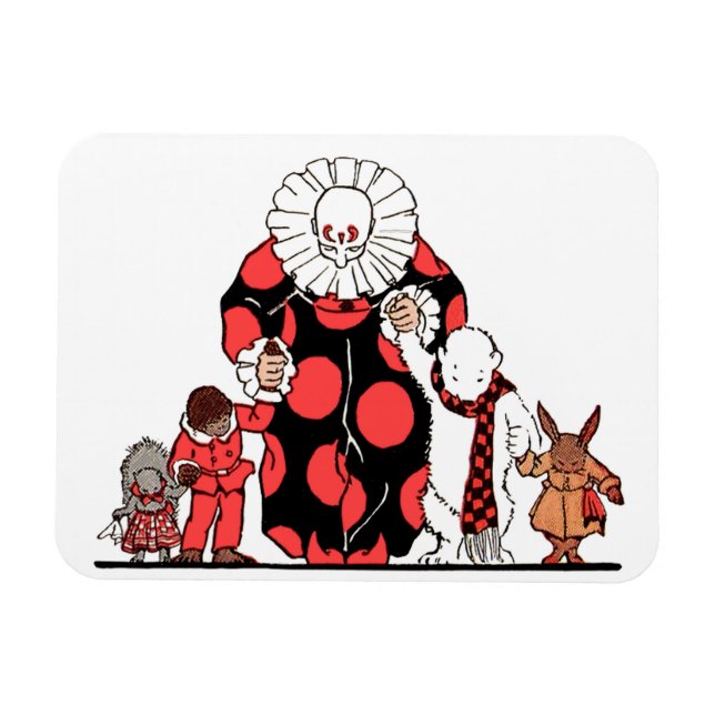 Magnet Flexible clown et amis prennent leur arc (Horizontal)