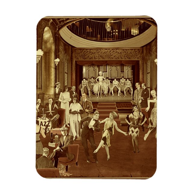 Magnet Flexible Club de nuit Art déco Puzzle (Vertical)