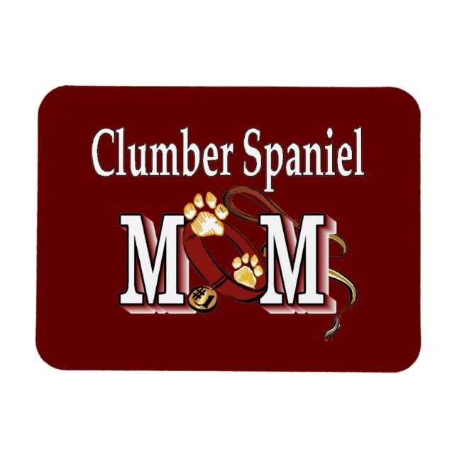 Magnet Flexible Clumber Spaniel Maman Cadeaux (Horizontal)