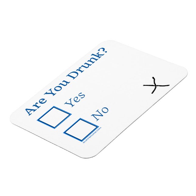 Magnet Flexible Cochez les cases SlipperyJoe's Are You Drunk marte (Côté Gauche)