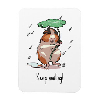 Magnet Flexible Cochon d'Inde Mignon Garde un Sourire Danse sous l