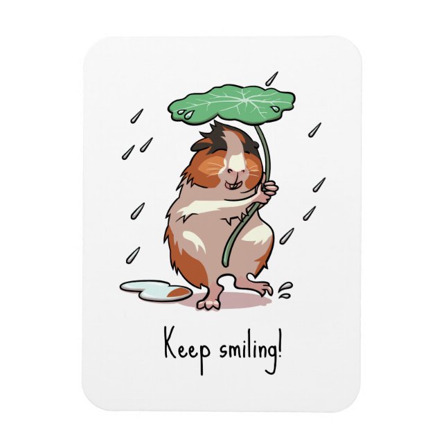 Magnet Flexible Cochon d'Inde Mignon Garde un Sourire Danse sous l (Vertical)