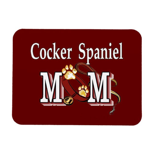 Magnet Flexible Cocker Spaniel Dog Mom (Horizontal)
