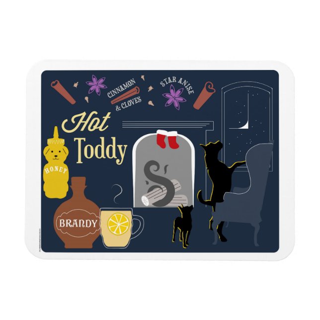 Magnet Flexible Cocktail chaud d'hiver Toddy (Horizontal)