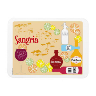 Magnet Flexible Cocktail de vin rouge de sangria