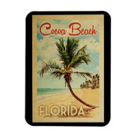 Cocoa Beach Palm Tree Vintage voyage