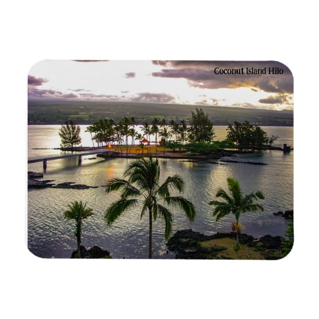 Magnet Flexible Coconut Island Hilo Hawaii (Horizontal)