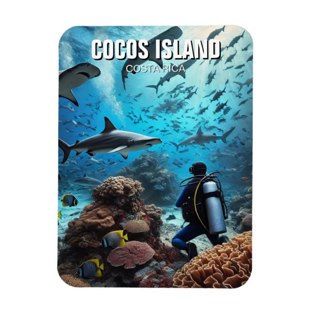 Magnet Flexible Cocos Island Scuba Diver (Vertical)