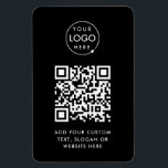 Magnet Flexible Code QR | Black Business Logo Professional Modern<br><div class="desc">Un simple modèle d'aimants Flex de code QR d'entreprise noire personnalisé dans un style moderne et minimaliste qui peut être facilement mis à jour avec le logo de votre entreprise,  le code QR et le texte personnalisé,  par exemple...  #QRcode #logo #aimant #business</div>