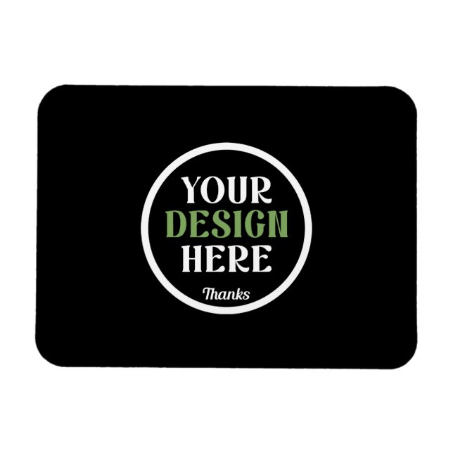 Magnet Flexible Code QR de logo noir personnalisé pour la marque c (Horizontal)