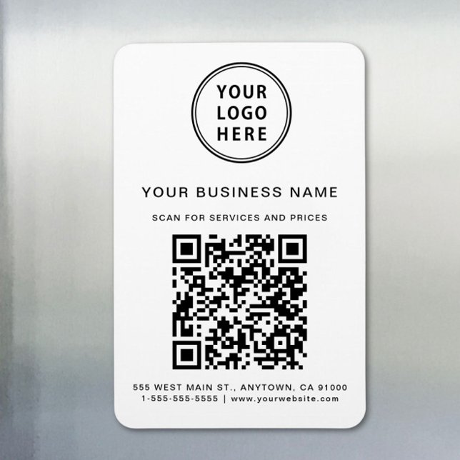 Magnet Flexible Code QR Logo Promotionnel d'Entreprise (Créateur téléchargé)