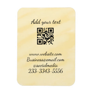 Magnet Flexible code QR personnalisé simple ajouter votre nom text