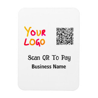 Magnet Flexible Code QR simple et minimal pour payer le nom de l'e
