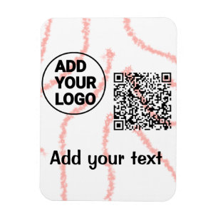 Magnet Flexible Code QR simple minimaliste ajouter un logo nom du