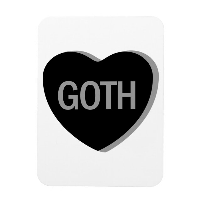 Magnet Flexible Coeur de bonbons - Goth (Vertical)