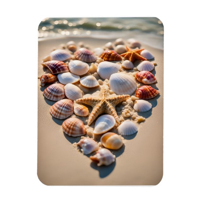 Magnet Flexible Coeur de coquillage (Vertical)