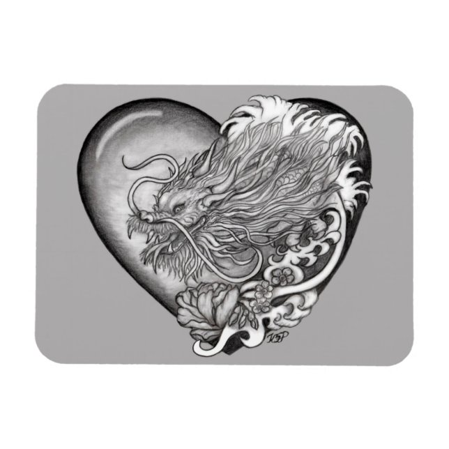 Magnet Flexible Cœur de dragon (Horizontal)
