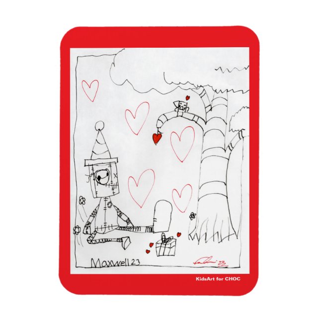 Magnet Flexible Coeur de Marcenivo - KidsArt pour CHOC (Vertical)
