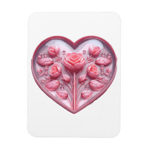 Magnet Flexible Coeur De Rose