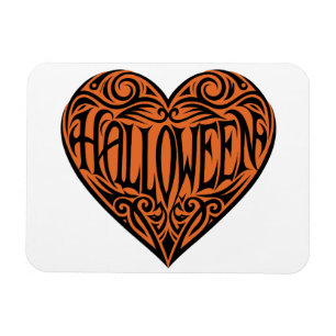 Magnet Flexible Cœur d'Halloween, Cœur noir, Vacances