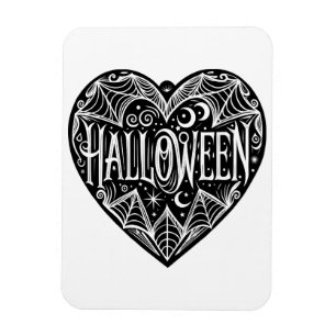Magnet Flexible Cœur d'Halloween, forme de cœur noir, vacances