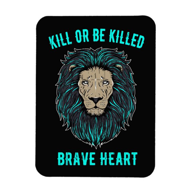 Magnet Flexible Coeur Lion brave (Vertical)