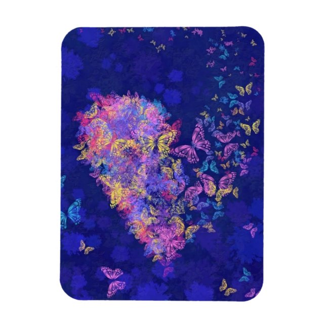 Magnet Flexible Coeur papillon - Amour (Vertical)
