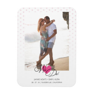 Magnet Flexible Coeur rose chaud que nous faisons Mariage photo Po