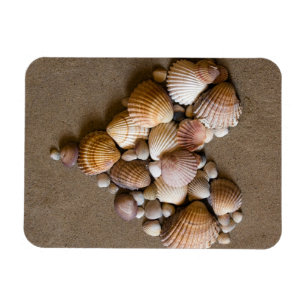 Magnet Flexible Coeur Saint Valentin fait avec des coquilles