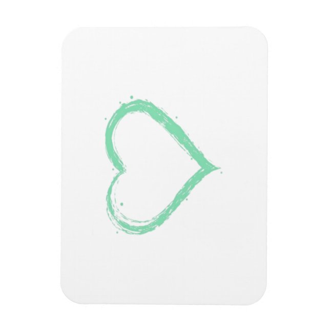 Magnet Flexible Cœur Vert Essentiel  (Vertical)