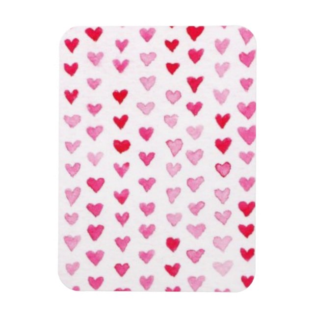 Magnet Flexible Coeurs aquarelle (Vertical)