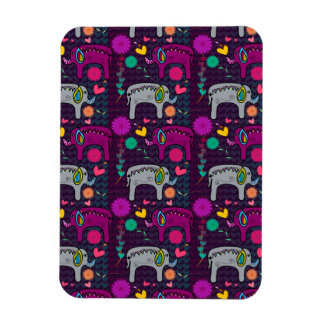 Magnet Flexible Coeurs floraux colorés mignons motif d'éléphant