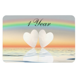 Magnet Flexible Coeurs papier du 1er anniversaire