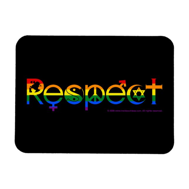 Magnet Flexible Coexister dans le Respect Fierté Gay (Horizontal)