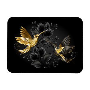 Magnet Flexible Colibri noir et or