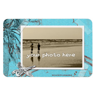 Magnet Flexible Collage Beachwalker Turquoise Photo personnalisée 