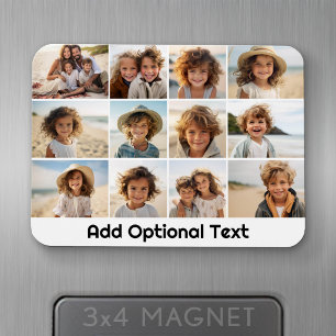 Magnet Flexible Collage de grille de 12 photos - Blanc - Type Mod