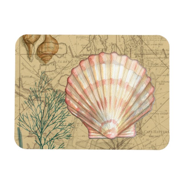 Magnet Flexible Collage de la carte côtière (Horizontal)