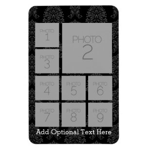 Magnet Flexible Collage de photo d'Instagram avec 9 photos carrée