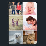 Magnet Flexible Collage de photos de famille<br><div class="desc">Collage de photos de famille fait de six photos carrés. Remplacez facilement le modèle par vos propres photos mémorables. Des photos de famille,  d'animaux de compagnie et d'amis font un cadeau élégant à Noël,  à l'heure du réchauffement de la maison,  à l'occasion d'anniversaires ou de souvenirs pour grand-mère.</div>