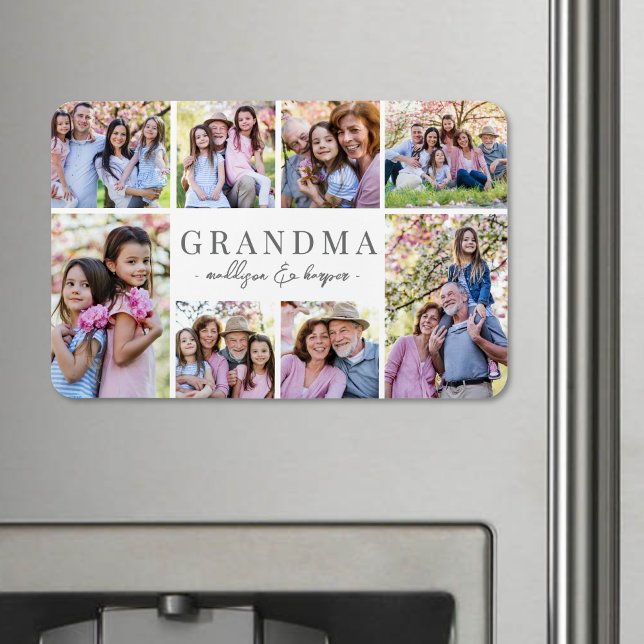 Magnet Flexible Collage de photos de grand-mère simple (Simple Grandma Photo Collage Magnet )