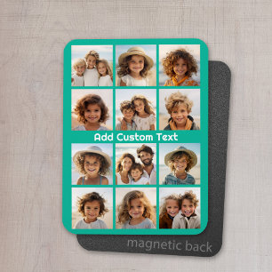 Magnet Flexible Collage d'Instagram de 12 photos avec l'arrière -
