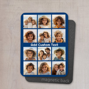 Magnet Flexible Collage d'Instagram de 12 photos avec l'arrière -