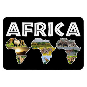 Magnet Flexible Collage du trio du continent africain