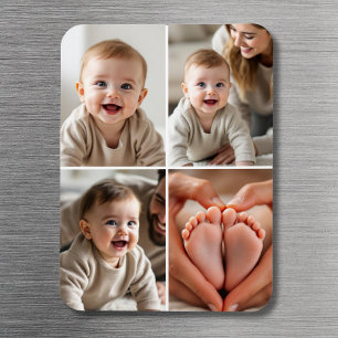 Magnet Flexible Collage photo bébé minimaliste moderne 4 