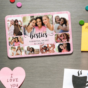 Magnet Flexible Collage photo d'amitié entre filles Meilleures ami