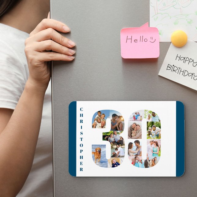 Magnet Flexible Collage photo dans le numéro 30 - 30e anniversaire (Créateur téléchargé)